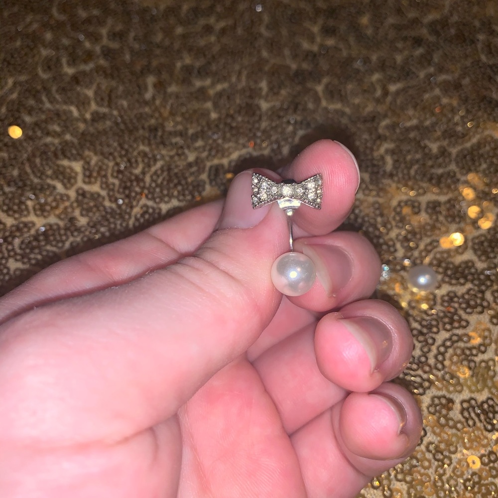 Pearl and Bow Earrings